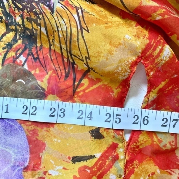 Jamie Nicole Collection Red and Purple Floral Blouse Overlay - Picture 9 of 10